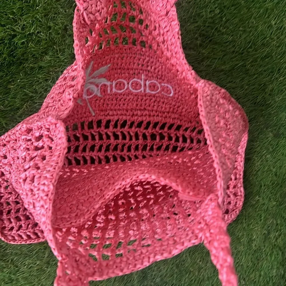 Super Cute Beach Tote Bag - Pink - Inside Pocket - Shopper Tote NEW